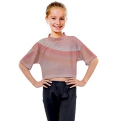 Pink Sky Kids Mock Neck Tee