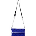 Large Black Polka Dots On Admiral Blue - Mini Crossbody Handbag View1