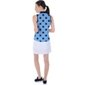 Large Black Polka Dots On Aero Blue - Women s Sleeveless Polo Tee View2