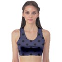 Large Black Polka Dots On Astral Aura - Sports Bra View1