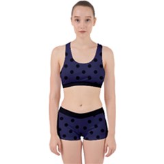 Large Black Polka Dots On Astral Aura - Work It Out Gym Set by FashionLane