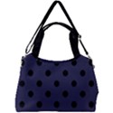 Large Black Polka Dots On Astral Aura - Double Compartment Shoulder Bag View2