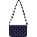 Large Black Polka Dots On Astral Aura - Double Gusset Crossbody Bag View1