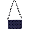 Large Black Polka Dots On Astral Aura - Double Gusset Crossbody Bag View2