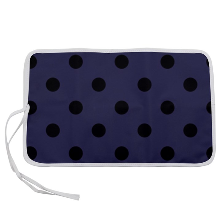 Large Black Polka Dots On Astral Aura - Pen Storage Case (M)