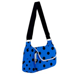 Large Black Polka Dots On Azure Blue - Multipack Bag by FashionLane