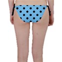 Large Black Polka Dots On Baby Blue - Bikini Bottom View2