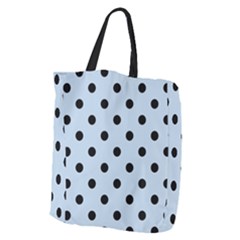 Large Black Polka Dots On Beau Blue - Giant Grocery Tote by FashionLane