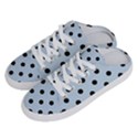 Large Black Polka Dots On Beau Blue - Half Slippers View2