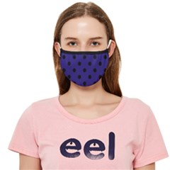 Large Black Polka Dots On Berry Blue - Cloth Face Mask (adult) by FashionLane