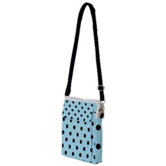 Large Black Polka Dots On Blizzard Blue - Multi Function Travel Bag by FashionLane