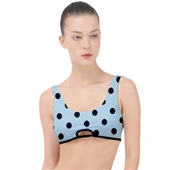 Large Black Polka Dots On Pale Blue - The Little Details Bikini Top by FashionLane