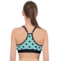 Large Black Polka Dots On Tiffany Blue - Basic Training Sports Bra View2