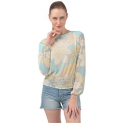 Blonde Dahlia - By Larenard Banded Bottom Chiffon Top by LaRenard