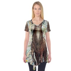 King Of The Forest - By Larenard Short Sleeve Tunic  by LaRenard