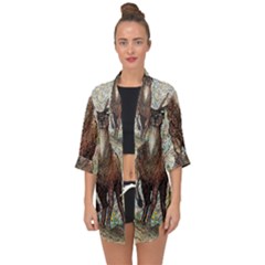 King Of The Forest - By Larenard Open Front Chiffon Kimono by LaRenard