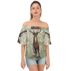 King Of The Forest - By Larenard Off Shoulder Short Sleeve Top by LaRenard