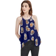 Little Fox - Navy - By Larenard Flowy Camisole Tank Top by LaRenard