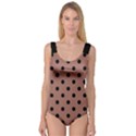 Large Black Polka Dots On Blast-off Bronze - Princess Tank Leotard  View1