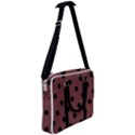 Large Black Polka Dots On Bole Brown - Cross Body Office Bag View2