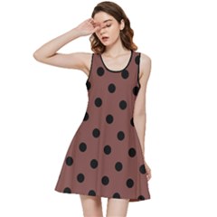 Large Black Polka Dots On Bole Brown - Inside Out Racerback Dress by FashionLane