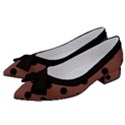 Large Black Polka Dots On Bole Brown - Women s Bow Heels View2