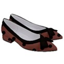 Large Black Polka Dots On Bole Brown - Women s Bow Heels View3