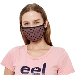 Large Black Polka Dots On Bole Brown - Crease Cloth Face Mask (adult) by FashionLane