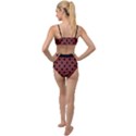 Large Black Polka Dots On Brandy Brown - Tied Up Two Piece Swimsuit View2