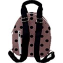 Large Black Polka Dots On Burnished Brown - Travel Backpacks View2