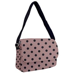 Large Black Polka Dots On Burnished Brown - Courier Bag by FashionLane