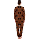 Large Black Polka Dots On Caramel Cafe Brown - OnePiece Jumpsuit (Ladies)  View2