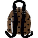 Large Black Polka Dots On Coyote Brown - Travel Backpacks View2