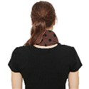 Large Black Polka Dots On Emperador Brown - Face Covering Bandana (Triangle) View2