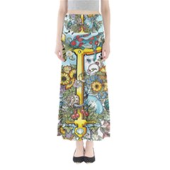 The Illustrated Alphabet - T - By Larenard Full Length Maxi Skirt by LaRenard