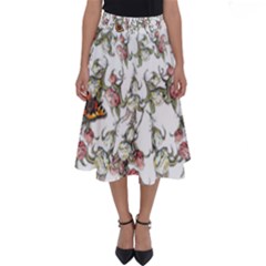 Lady Of The Flowers - By Larenard Perfect Length Midi Skirt by LaRenard