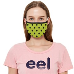 Large Black Polka Dots On Acid Green - Cloth Face Mask (adult)