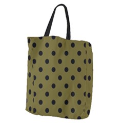 Large Black Polka Dots On Antique Bronze - Giant Grocery Tote by FashionLane