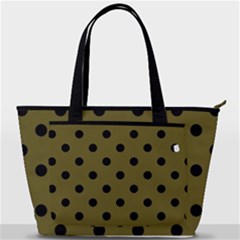 Large Black Polka Dots On Antique Bronze - Back Pocket Shoulder Bag  by FashionLane