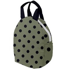 Large Black Polka Dots On Calliste Green - Travel Backpacks by FashionLane