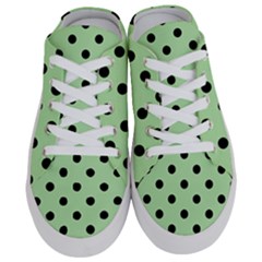 Large Black Polka Dots On Pale Green - Half Slippers by FashionLane