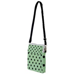 Large Black Polka Dots On Pale Green - Multi Function Travel Bag by FashionLane