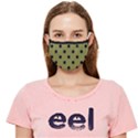 Large Black Polka Dots On Woodbine Green - Cloth Face Mask (Adult) View1