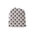 Large Black Polka Dots On Abalone Grey - Drawstring Pouch (Medium) View2