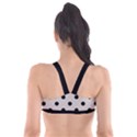 Large Black Polka Dots On Abalone Grey - Plunge Bikini Top View2