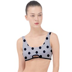 Large Black Polka Dots On Abalone Grey - The Little Details Bikini Top by FashionLane