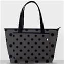 Large Black Polka Dots On Beluga Grey - Back Pocket Shoulder Bag  View1