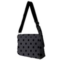 Large Black Polka Dots On Beluga Grey - Full Print Messenger Bag (M) View2