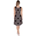 Large Black Polka Dots On Carbon Grey - Knee Length Skater Dress With Pockets View4