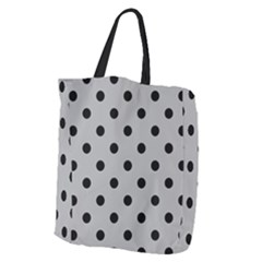 Large Black Polka Dots On Chalice Silver Grey - Giant Grocery Tote by FashionLane